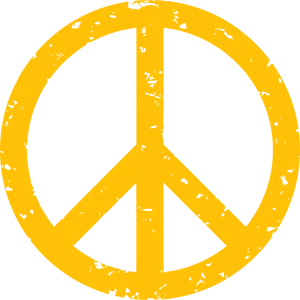 Distressed Peace Symbol PNG image