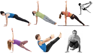 Diverse_ Aerobic_ Exercise_ Poses PNG image