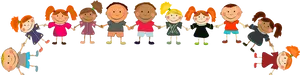 Diverse Children Hand Clipart PNG