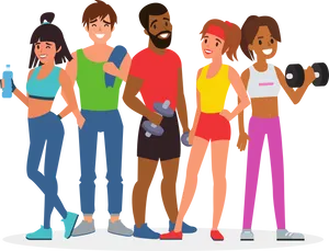Diverse Fitness Group Posing