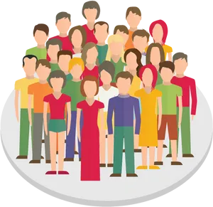 Diverse Group Gathering Illustration PNG