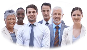 Diverse Professional Team Smiling PNG
