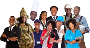 Diverse Professionals Group PNG image