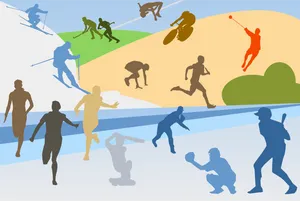 Diverse Sports Collage PNG image