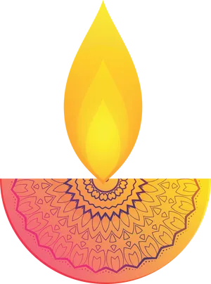 Diwali Festival Flame Illustration PNG image