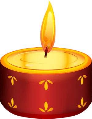 Diwali Festival Illuminated Candle PNG image