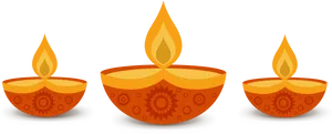 Diwali Festivalof Lights Clay Lamps PNG image