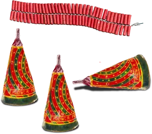 Diwali Firecrackers Isolated Background PNG image