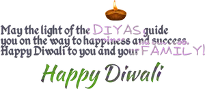 Diwali_ Greetings_ Lit_ Diya_and_ Wishes PNG image