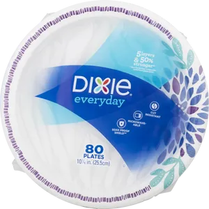 Dixie Everyday Paper Plates Packaging PNG image