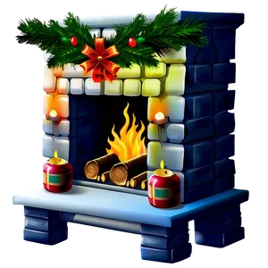 Diy Decorated Christmas Fireplace PNG Aso PNG