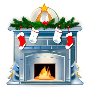 Diy Decorated Christmas Fireplace PNG Ruk PNG