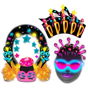Diy Lets Glow Crazy Party Decoration PNG Okd PNG