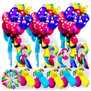 Diy Lets Glow Crazy Party Decoration PNG Pcd29