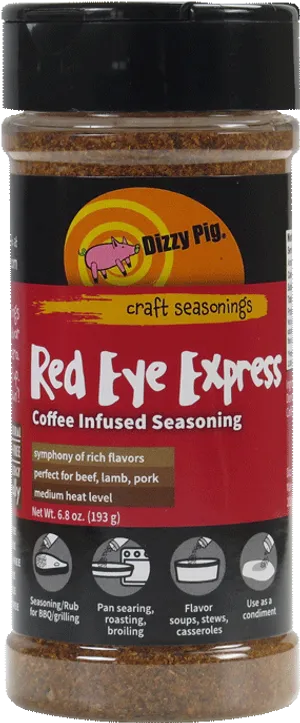 Dizzy Pig Red Eye Express Seasoning Bottle PNG image