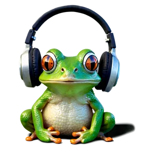 Dj Frog With Headphones PNG 05032024 PNG