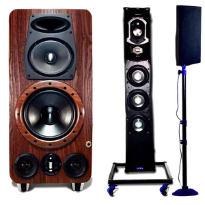 Dj Speakers With Stand Png 06292024 PNG image