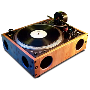 Dj Turntable With Speakers PNG 35