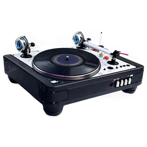 Dj Turntable With Speakers PNG Tde47