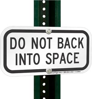 Do Not Back Into Space Sign PNG image