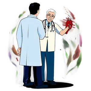 Doctor And Patient Cartoon Scene PNG Vbi