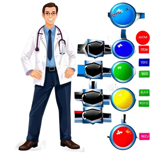 Doctor Cartoon With Health Chart PNG Gcq24 PNG