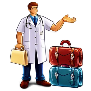 Doctor Cartoon With Medical Bag Png 06212024 PNG image