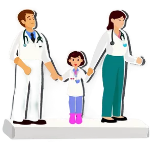 Doctor Cartoon With Patients Png Heg47 PNG image