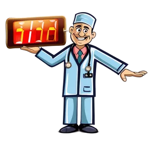 Doctor Cartoon With Thermometer PNG 82 PNG