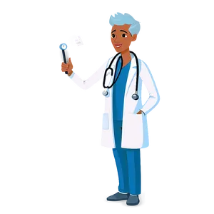 Doctor With Stethoscope Cartoon Png 06212024 PNG image