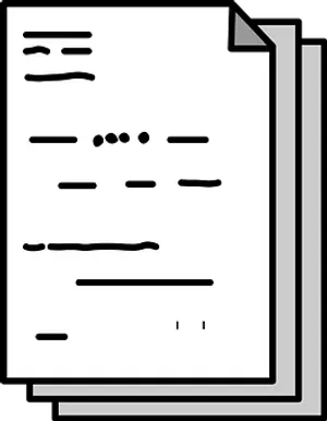 Document Icon Blackand White