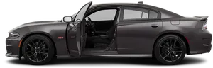 Dodge Charger R T Side View With Open Door PNG image
