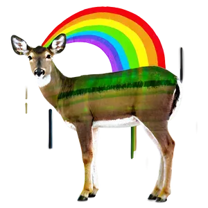 Doe And Rainbow PNG Dsp90 PNG