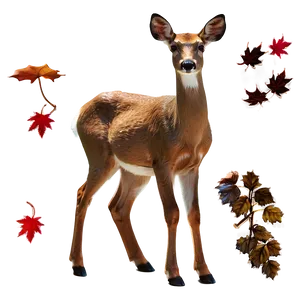 Doe In Autumn Leaves PNG 30 PNG