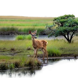 Doe In Natural Habitat PNG 06292024