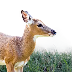 Doe In Serene Landscape PNG Yon