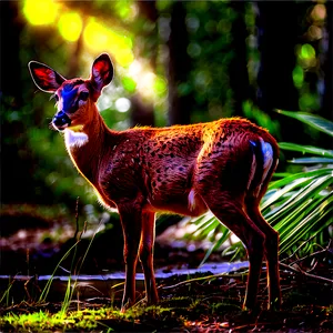 Doe In Sunlit Clearing PNG 60 PNG