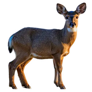 Doe Watching Sunset PNG 24 PNG