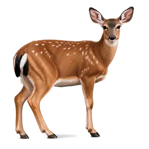 Doe With Elegant Stance PNG Rdx40 PNG