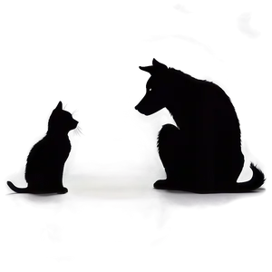 Dog And Cat Silhouette Png 33 PNG image