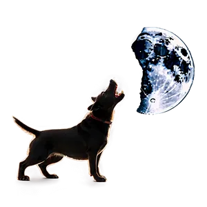 Dog Barking At Moon Png 06272024 PNG image