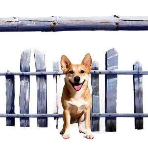 Dog Barking Behind Fence Png Kfe44 PNG image