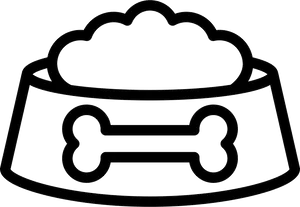 Dog Bowl Outline Graphic PNG