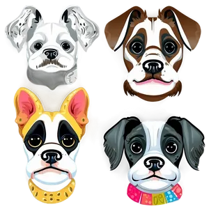 Dog Face Caricature Drawing PNG 06212024