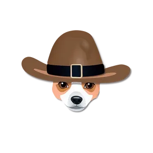 Dog Face In Hat Accessory PNG 71