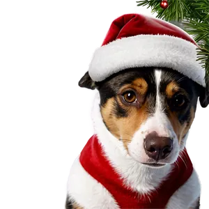 Dog Face Under Christmas Tree PNG Vvo58 PNG
