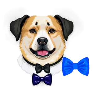 Dog Face With Bow Tie PNG 48 PNG