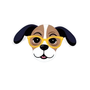 Dog Face With Glasses PNG Xbu39 PNG