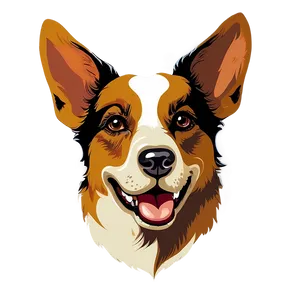 Dog Head Stencil PNG Ocm