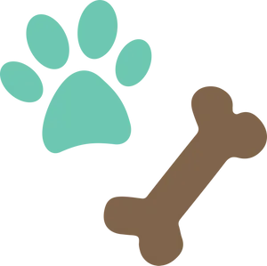 Dog Pawand Bone Graphic PNG image